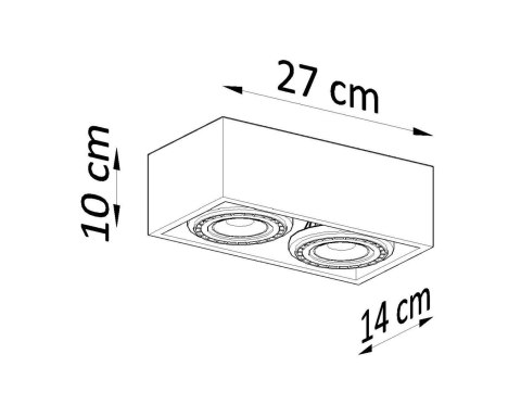 DREWNIANY PLAFON, PROSTOKĄT, NOWOCZESNY, 2 x GU10 DREWNIANY PLAFON, PROSTOKĄT, NOWOCZESNY, 2 x GU10