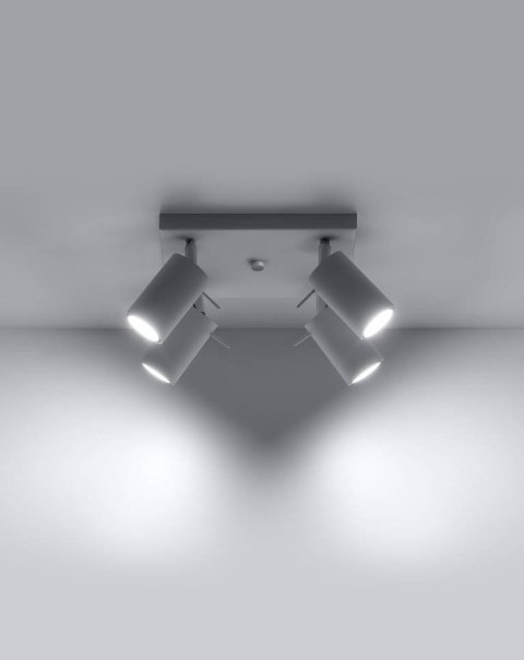 NOWOCZESNA BIAŁA LAMPA, REGULOWANY SPOT, 4 x GU10 NOWOCZESNA BIAŁA LAMPA, REGULOWANY SPOT, 4 x GU10