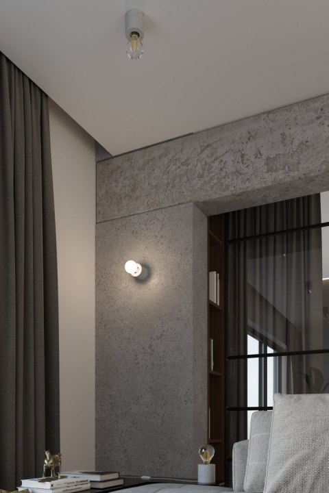 IDUSTRIALNY MAŁY PLAFON - LOFT, BETON, ŻARÓWKA E27 IDUSTRIALNY MAŁY PLAFON - LOFT, BETON, ŻARÓWKA E27