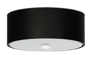 NOWOCZESNY CZARNY PLAFON, OKRĄGŁY, 30 cm, 3 x E27