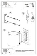 CZARNY OWALNY KINKIET ŚCIENNY, LAMPA ŚCIENNA 12 CM, G9, ŚWIATŁO GÓRA DÓŁ