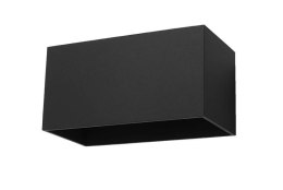 POZIOMY CZARNY KINKIET - QUAD MAXI, PROSTOKĄT, GÓRA DÓŁ, METAL
