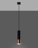 Lampa wisząca LOOPEZ 1 czarny/miedź