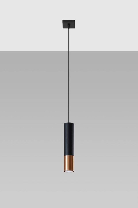 Lampa wisząca LOOPEZ 1 czarny/miedź Lampa wisząca LOOPEZ 1 czarny/miedź