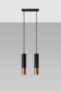 Lampa wisząca LOOPEZ 2 czarny/miedź
