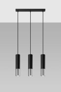 Lampa wisząca LOOPEZ 3L czarny/chrom