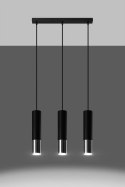 Lampa wisząca LOOPEZ 3L czarny/chrom