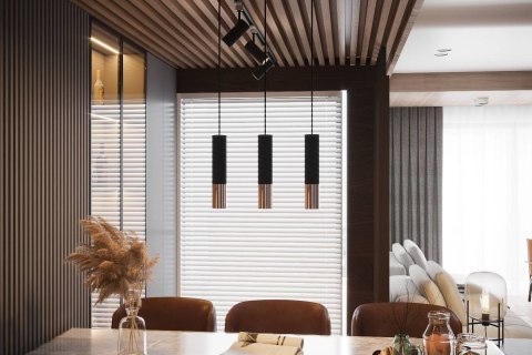 Lampa wisząca LOOPEZ 3L czarny/miedź Lampa wisząca LOOPEZ 3L czarny/miedź