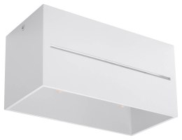 NOWOCZESNY PLAFON, BIAŁY PROSTOKĄT, METAL 2 x GU9