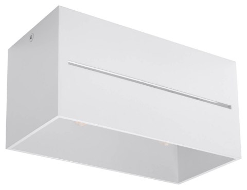 NOWOCZESNY PLAFON, BIAŁY PROSTOKĄT, METAL 2 x GU9 NOWOCZESNY PLAFON, BIAŁY PROSTOKĄT, METAL 2 x GU9