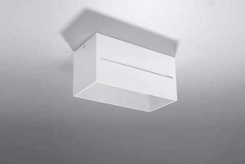 NOWOCZESNY PLAFON, BIAŁY PROSTOKĄT, METAL 2 x GU9 NOWOCZESNY PLAFON, BIAŁY PROSTOKĄT, METAL 2 x GU9