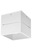 NOWOCZESNY MAŁY PLAFON 10 CM, BIAŁY KWADRAT METAL