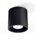 MAŁY CZARNY PLAFON, OKRĄGŁY, DO SALONU, LAMPA LOFT, NOWOCZESNY 10 CM, G9