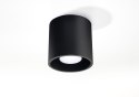 MAŁY CZARNY PLAFON, OKRĄGŁY, DO SALONU, LAMPA LOFT, NOWOCZESNY 10 CM, G9