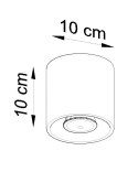 MAŁY CZARNY PLAFON, OKRĄGŁY, DO SALONU, LAMPA LOFT, NOWOCZESNY 10 CM, G9