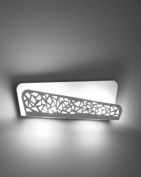 ELEGANCKI AŻUROWY KINKIET, BIAŁY, PODŁUŻNY, MODERN ELEGANCKI AŻUROWY KINKIET, BIAŁY, PODŁUŻNY, MODERN