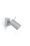 NOWOCZESNY REGULOWANY KINKIET, METAL, SZARY, Gu10