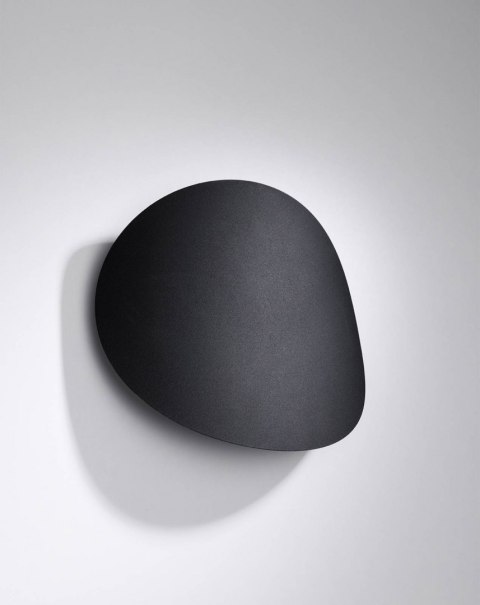 NOWOCZESNY OWALNY KINKIET - SENSES, 3D, CZARNY, STAL, G9 NOWOCZESNY OWALNY KINKIET - SENSES, 3D, CZARNY, STAL, G9
