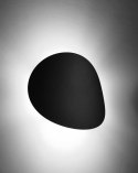 NOWOCZESNY OWALNY KINKIET - SENSES, 3D, CZARNY, STAL, G9