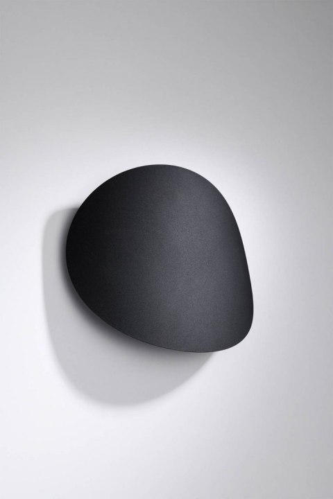 NOWOCZESNY OWALNY KINKIET - SENSES, 3D, CZARNY, STAL, G9 NOWOCZESNY OWALNY KINKIET - SENSES, 3D, CZARNY, STAL, G9