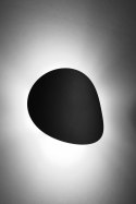 NOWOCZESNY OWALNY KINKIET - SENSES, 3D, CZARNY, STAL, G9