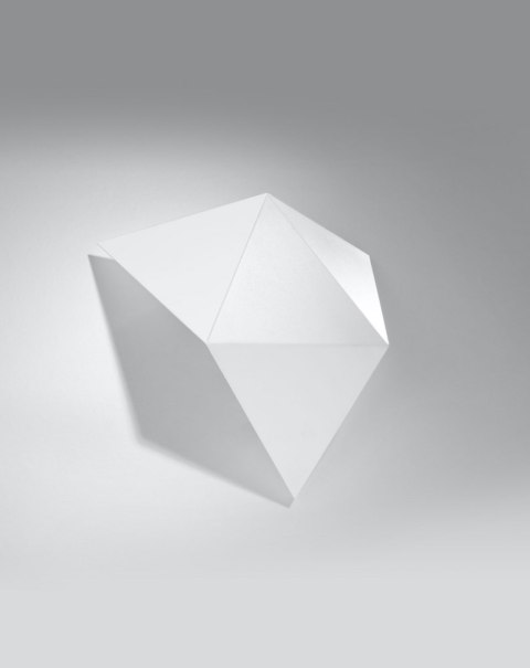 FUTURYSTYCZNY BIAŁY KINKIET SOLIDO, TRÓJKĄT, METAL, 3D FUTURYSTYCZNY BIAŁY KINKIET SOLIDO, TRÓJKĄT, METAL, 3D