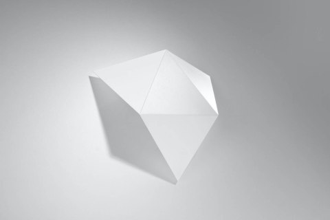 FUTURYSTYCZNY BIAŁY KINKIET SOLIDO, TRÓJKĄT, METAL, 3D FUTURYSTYCZNY BIAŁY KINKIET SOLIDO, TRÓJKĄT, METAL, 3D