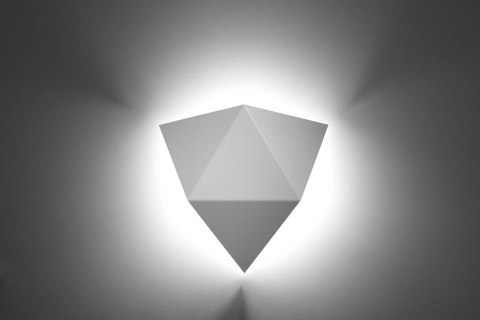 FUTURYSTYCZNY BIAŁY KINKIET SOLIDO, TRÓJKĄT, METAL, 3D FUTURYSTYCZNY BIAŁY KINKIET SOLIDO, TRÓJKĄT, METAL, 3D