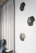FUTURYSTYCZNY CZARNY KINKIET, METAL, ŚWIATŁO, 3D