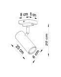 REGULOWANY CZARNY PLAFON, SPOT, NOWOCZESNY, GU10
