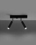 NOWOCZESNY REGULOWANY PLAFON, 2 LAMPY, CZARNY, G9