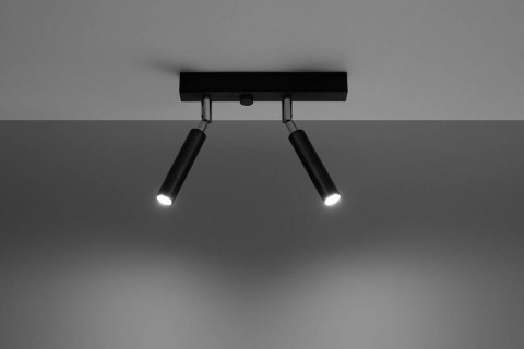 NOWOCZESNY REGULOWANY PLAFON, 2 LAMPY, CZARNY, G9 NOWOCZESNY REGULOWANY PLAFON, 2 LAMPY, CZARNY, G9