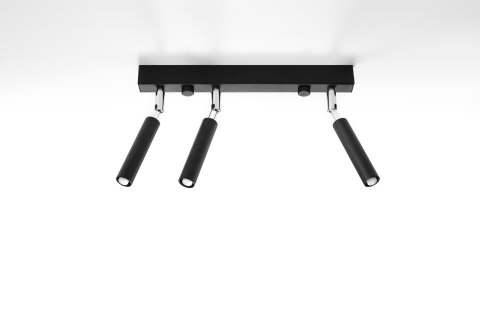 NOWOCZESNY REGULOWANY PLAFON, 3 LAMPY, CZARNY, G9 NOWOCZESNY REGULOWANY PLAFON, 3 LAMPY, CZARNY, G9