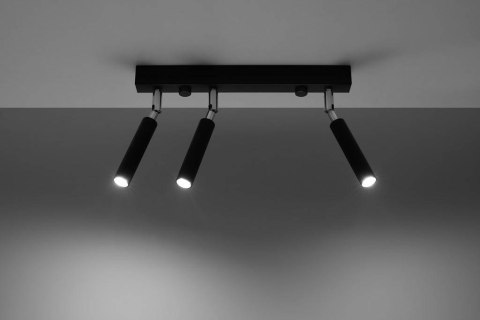 NOWOCZESNY REGULOWANY PLAFON, 3 LAMPY, CZARNY, G9 NOWOCZESNY REGULOWANY PLAFON, 3 LAMPY, CZARNY, G9