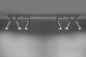 NOWOCZESNY REGULOWANY PLAFON, 6 LAMP, BIAŁY, G9