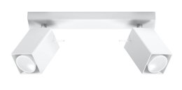 NOWOCZESNA BIAŁA LAMPA, METAL, SPOT 2 x GU10