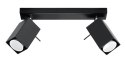 NOWOCZESNA CZARNA LAMPA, METAL, SPOT 2 x GU10