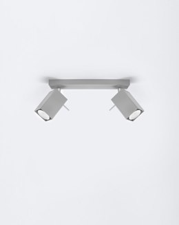 NOWOCZESNA SZARA LAMPA, METAL, SPOT, 2 x GU10