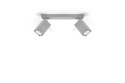 NOWOCZESNA SZARA LAMPA, METAL, SPOT, 2 x GU10
