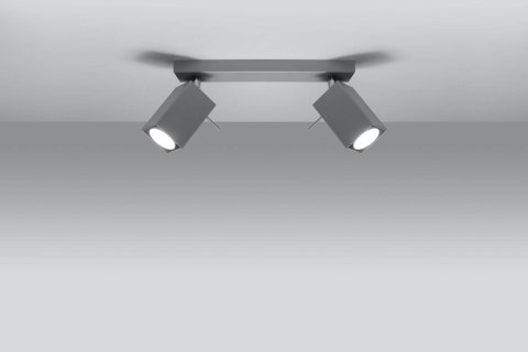 NOWOCZESNA SZARA LAMPA, METAL, SPOT, 2 x GU10 NOWOCZESNA SZARA LAMPA, METAL, SPOT, 2 x GU10