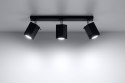 NOWOCZESNA CZARNA LAMPA, METAL, SPOT, 3 x GU10