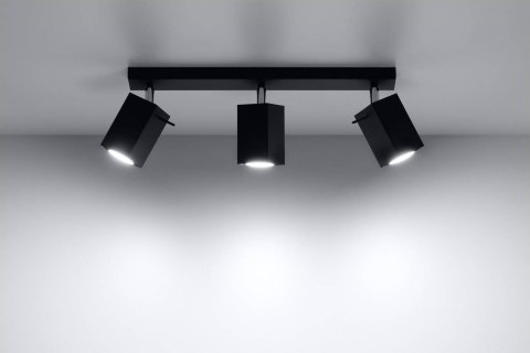 NOWOCZESNA CZARNA LAMPA, METAL, SPOT, 3 x GU10 NOWOCZESNA CZARNA LAMPA, METAL, SPOT, 3 x GU10