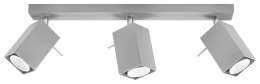 NOWOCZESNA SZARA LAMPA, METAL, SPOT, 3 x GU10