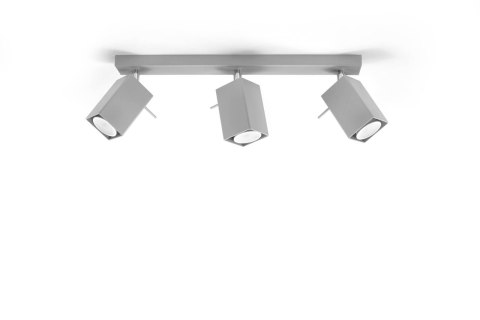 NOWOCZESNA SZARA LAMPA, METAL, SPOT, 3 x GU10 NOWOCZESNA SZARA LAMPA, METAL, SPOT, 3 x GU10
