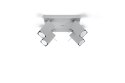 NOWOCZESNA SZARA LAMPA, METAL, SPOT, 4 x GU10