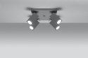 NOWOCZESNA SZARA LAMPA, METAL, SPOT, 4 x GU10
