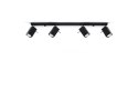 NOWOCZESNA CZARNA LAMPA, SZYNA, SPOT, 4 x GU10
