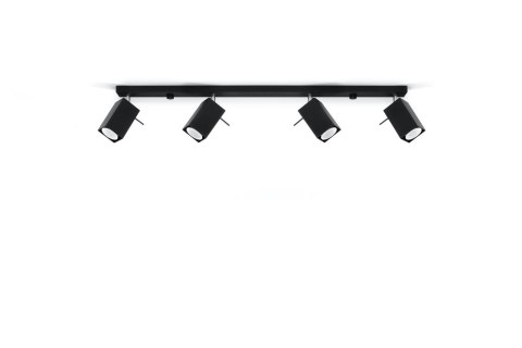 NOWOCZESNA CZARNA LAMPA, SZYNA, SPOT, 4 x GU10 NOWOCZESNA CZARNA LAMPA, SZYNA, SPOT, 4 x GU10