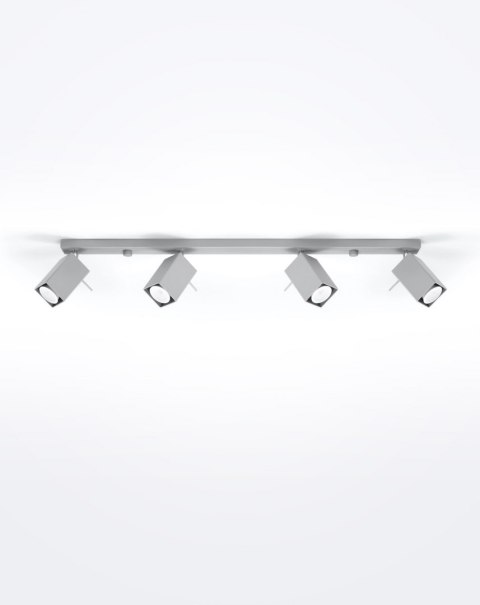NOWOCZESNA SZARA LAMPA, SZYNA, SPOT, 4 x GU10 NOWOCZESNA SZARA LAMPA, SZYNA, SPOT, 4 x GU10