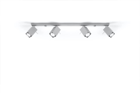 NOWOCZESNA SZARA LAMPA, SZYNA, SPOT, 4 x GU10 NOWOCZESNA SZARA LAMPA, SZYNA, SPOT, 4 x GU10